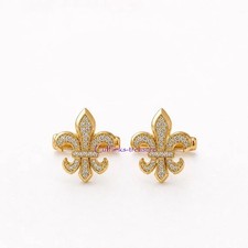 Moissanite Round Cut Cufflinks 925 Sterling Silver Gold Plated Cufflinks For Men