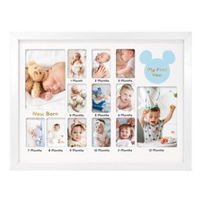 My First Year Photo Frame 12x16, Baby's First Twelve Months 4x6 and 2x3 Walle...