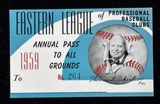 1959 Springfield Giants Pass Ticket Juan Marichal age 21/18 Wins/208 K ⚾️