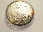 Vintage .8 oz .999 silver round, 1972 Sovereign Nation of the Crow - toning