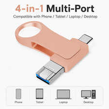 4in1 USB Flash Drive 512GB USB Memory Storage Photo Stick for Smartphone Androi
