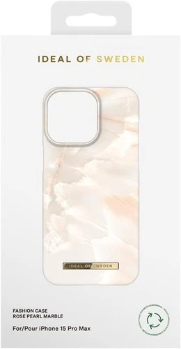 Ideal of Sweden Fashion Light Case for iPhone 15 Pro Max - Rose Pearl Marble