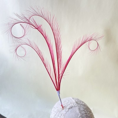 80 Farben Burnt & Curled Wimpern Effekt Federhalterung Millinery Hut Fascinator