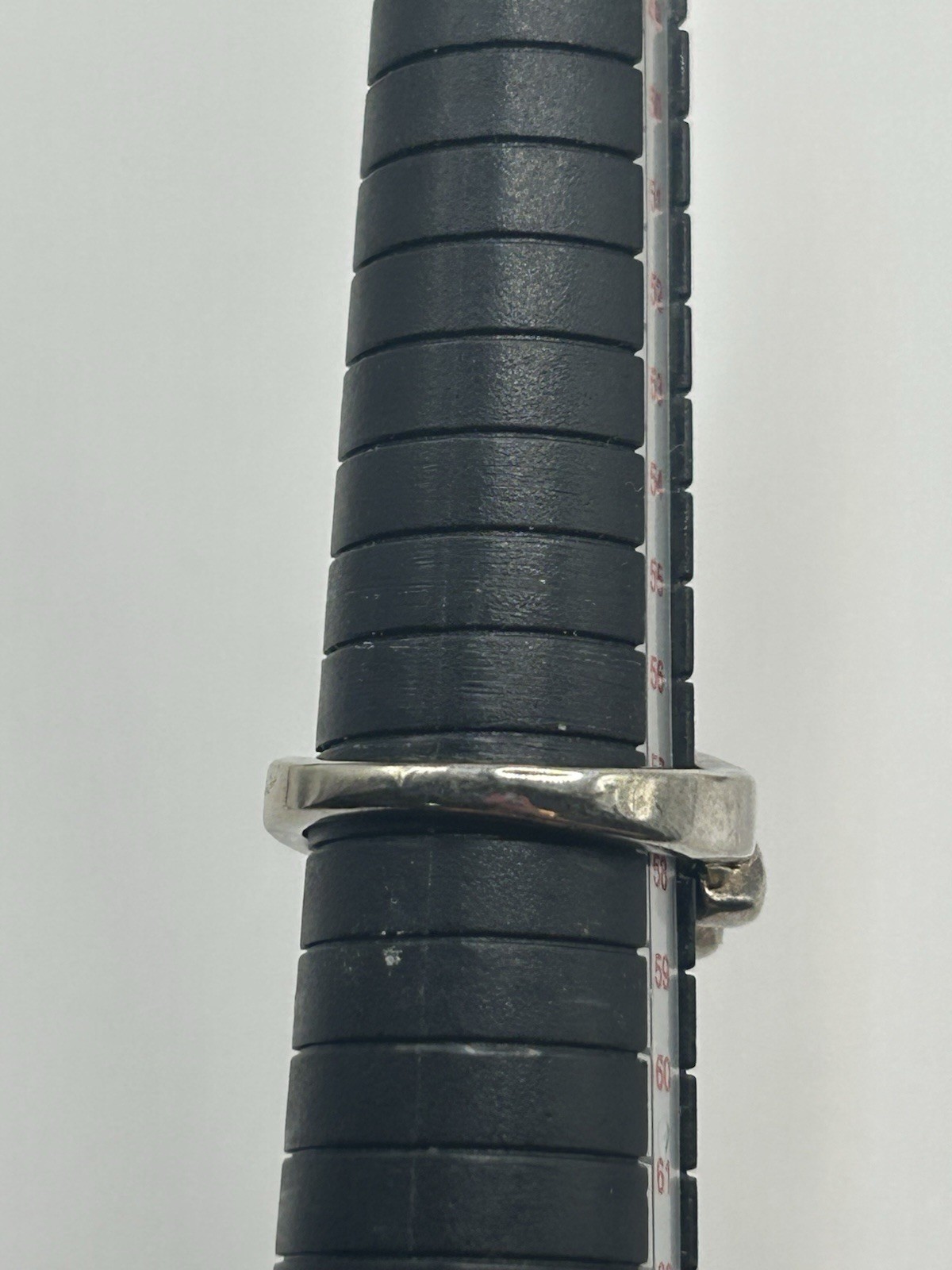 Vintage Silver Tone Solitaire Statement Ring Size… - image 9