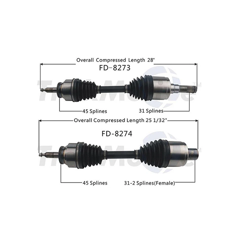 Juego de 2 ejes delanteros SurTrack CV para Ford F-150 SVT Raptor 2010-2014 Foto 2 de 4