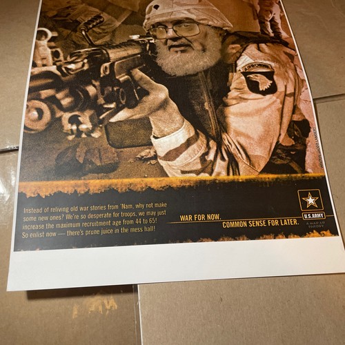 You’re never too old spoof funny Recruiting US Army poster print - Picture 6 of 7