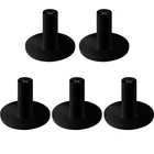 Golf Rubber Tees Driving Range Value 5 Pack for Practice Mat Black White Color