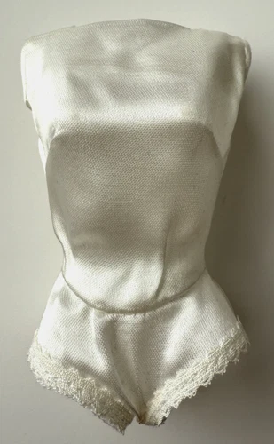 Vintage Barbie Commuter Set #916 REPRODUCTION White Satin Body Blouse Mattel,