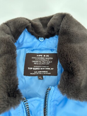 Top Gun Bomber Jacket Mens XL Vintage Aviator Type B-15 US Air