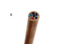 6"CUSTOM MOSAIC PIN 8.02 MM BRASS KNIFE MAKING HANDLE SCALES GRIPS KNIFE AH-.6