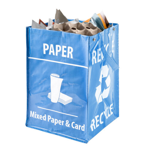 5 Pack Reusable Recycling Bags Paper Plastic Glass Large Recycle Household Waste - Picture 5 of 15