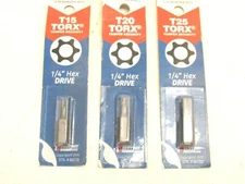 NEW! BEST WAY TOOLS TAMPER-PROOF TORX INSERT BITS, T15 T20 T25