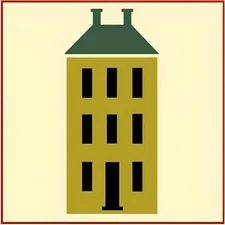 SALTBOX 2  STENCIL - Vintage Colonial Farmhouse PRIMITIVE - The Artful Stencil