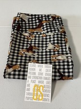 OS One Size Lularoe Leggings Gorgeous Multicolor Plaid With Beagles NWOT New