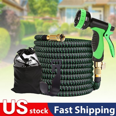 25FT- 100FT - 4X Stronger Deluxe Expandable Flexible Garden Water Hose 2024