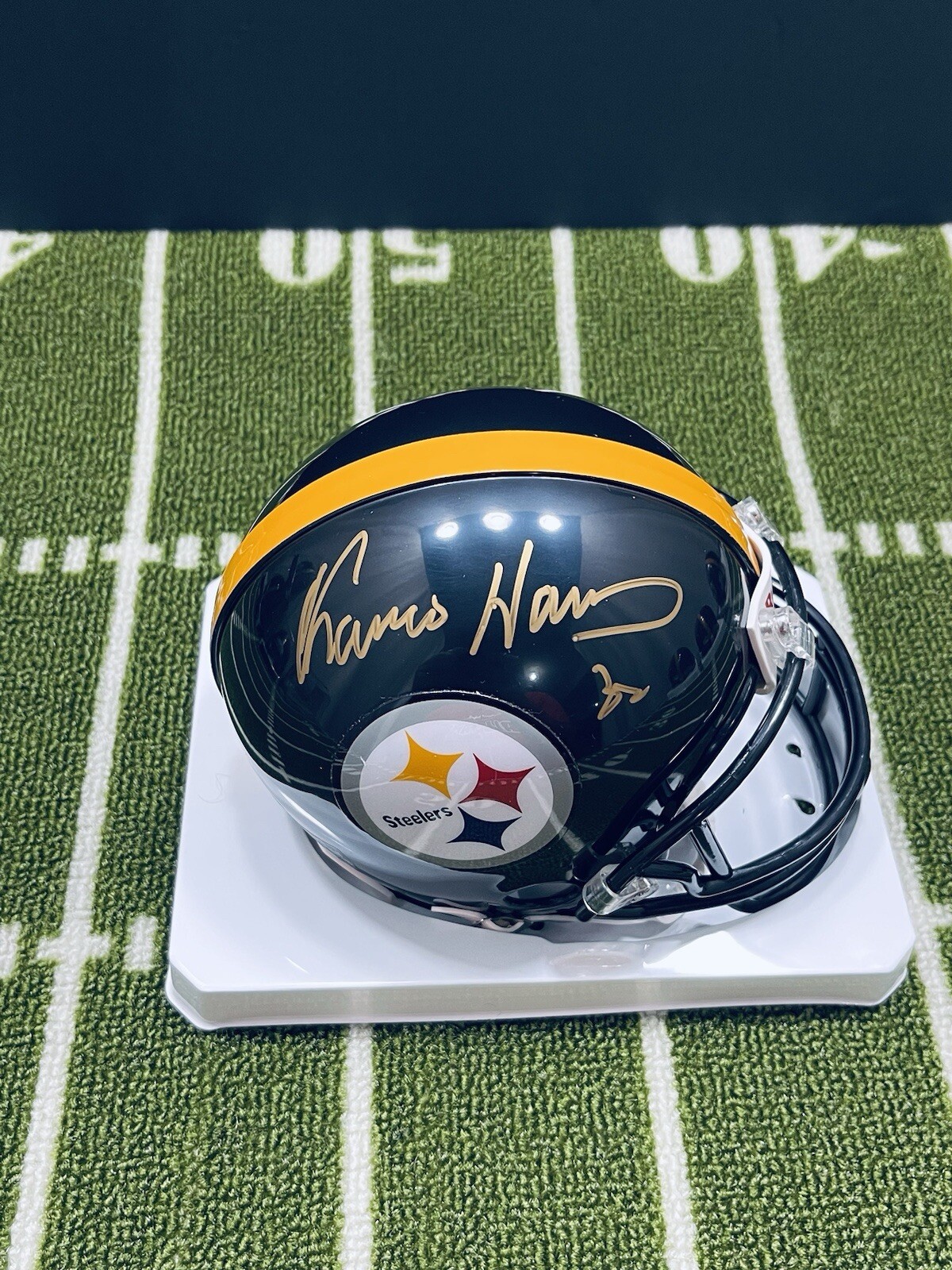Franco Harris Autographed Signed Pittsburgh Steelers PITTSBURGH STEEERS VSR4 MINI HELMET BECKETT COA 065 