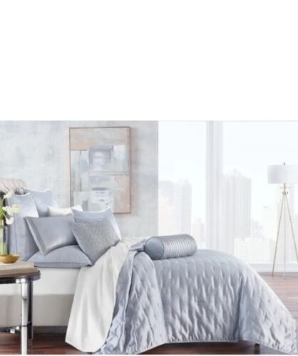 Hotel Collection Glint Silver 3pc Coverlet Set King New $500 - Picture 1 of 2