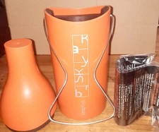 Wine Bottle Cooler Orange Sunbeam Skybar Insulated Portable Great Condition 