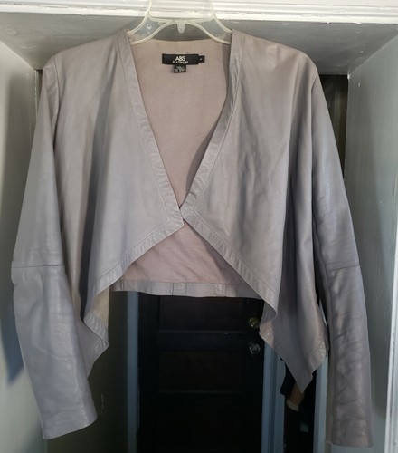 Leather Cascade Front Jacket