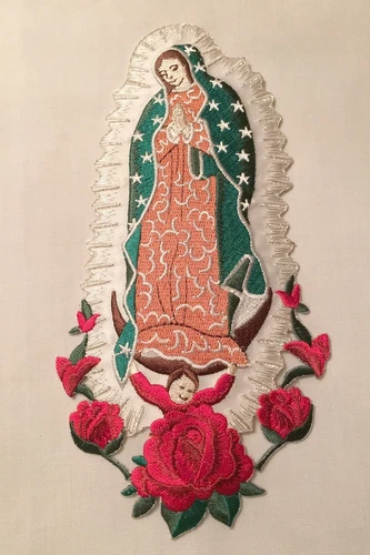 Christening Baptism Gifts Guadalupe Virgin Mary Embroidered Iron On Patch CF3773