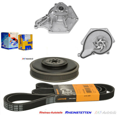 CONTI Keilriemen 6PK2490+RIEMENSCHEIBE KURB.W.+WAPU AUDI A4 A6 A8 Q7 2,7 3,0TDI