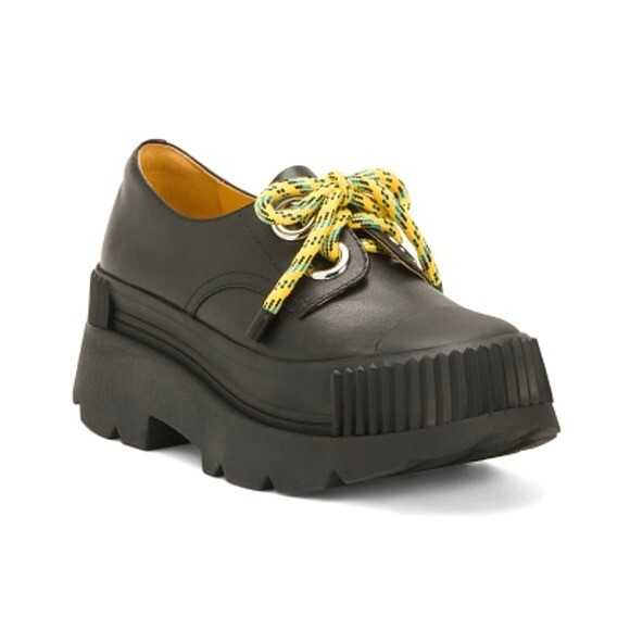 SAOLA Scarpa derby nuova 4CCCCEES ESKER ERA suola a strappo grossa NERA taglia 7