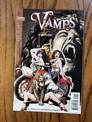 VAMPS # 1 VG DC COMIC 1994 SEXY WOMEN VAMPIRES BIKER COVER