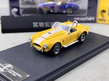 FW 1:64 Yellow Shelby 427 COBRA Convertible Sports Model Diecast Metal Car