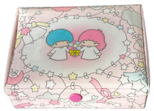 Vintage 1976 Sanrio Little Twin Stars Trinket Jewelry Box Case with Mirror