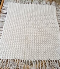 Crochet Baby Blanket - white. BNWT. Handmade.