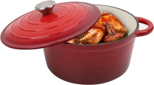 Cast Iron Dutch Oven – Enamel 5 Qt. Casserole Pan Dutch Oven Pot - RED *NEW*
