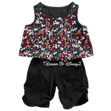 Build-A-Bear ALLOVER MULTICOLOR SEQUIN TOP, BLACK PANTS Teddy Clothes Outfit