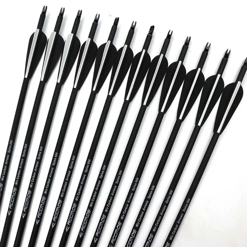 Flèches Carbone/verre 30/32 26/28 Pouces - Spine 30-59 Lbs Pour Arc Classique Ou Poulies