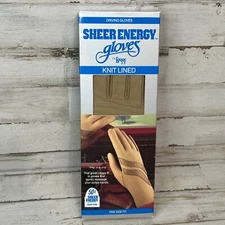1988 L'eggs Sheer Energy Gloves Knit Lined Taupe Women's One Size NEW Vintage