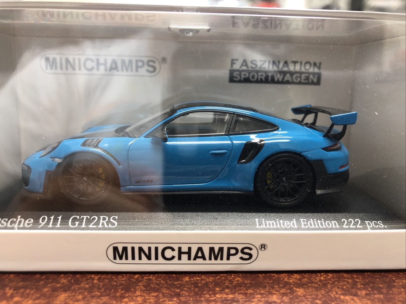 RARE! New 1/43 Minichamps 2018 Porsche 911(991.2) GT2 RS Miami Blue 222pcs