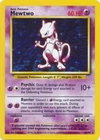Moderately Played Mewtwo - 10/102 - Holo Rare - Unlimited Edition Pokemon Base S