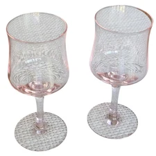 Sasaki Rapture Pink 6" Wine Glass Set Of 2