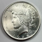 1925-P $1 Peace Dollar 90% Silver Philadelphia US Coin- LUSTER!