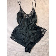 VTG Rare Maidenform Chantilly Black Lace Teddy 34 ILGWU/Made in USA Coquette