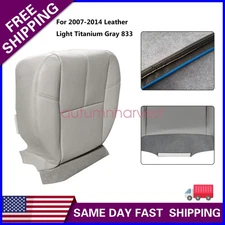 For Chevy Suburban 2007-2014 Driver or Passenger Leather Bottom Seat Cover Gray