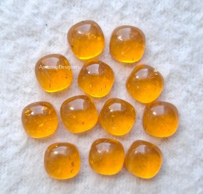 Synthetic Baltic Amber Cushion Cabochon 6mm to 20mm Loose Gemstone