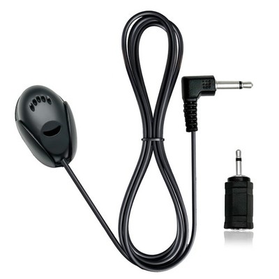 NewTH 3.5mm Car Microphone with 9.85 ft Cable External Hands Black 