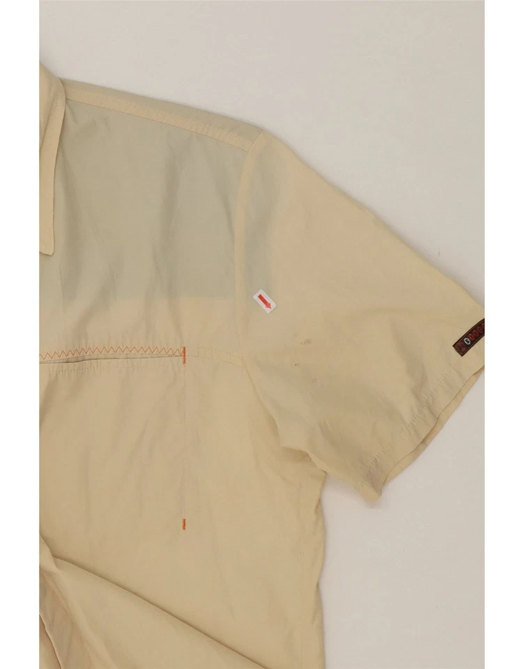 SERGIO TACCHINI Mens Short Sleeve Shirt Large Yellow Polyester BN03 - Image 4 of 4