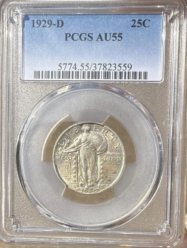 PCGS 1929-D Standing Liberty Quarter 25C AU55