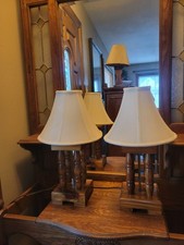 Solid Wood Vintage Table Lamp / Mid Century Alabama Lamp Made In The USA
