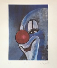 Kunstdruck Handsigniert Smile Clown E.A. Druck Sammlung Bild 1995
