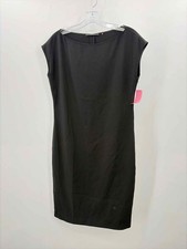 Pre-Owned Tahari Black Size 4 Knee Length Short Sleeve Dress