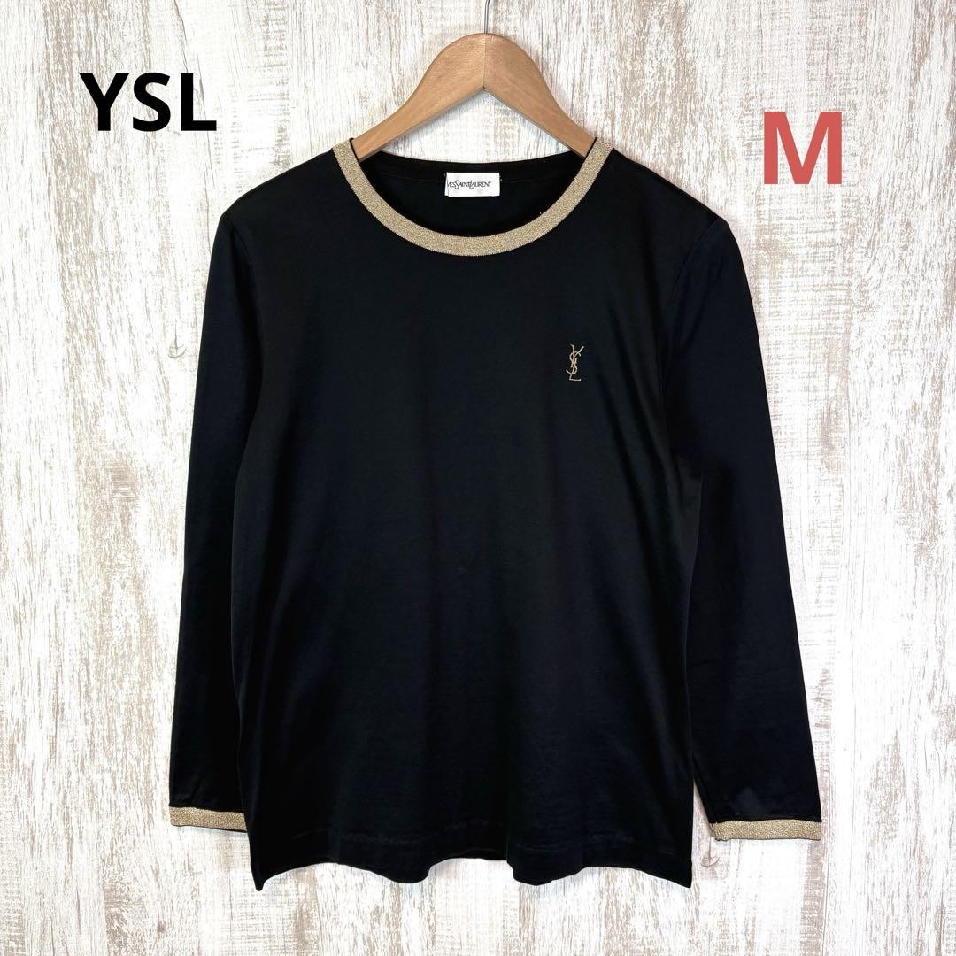 Autentico logo Yves Saint Laurent taglio e cucito un punto vintage taglia M donna