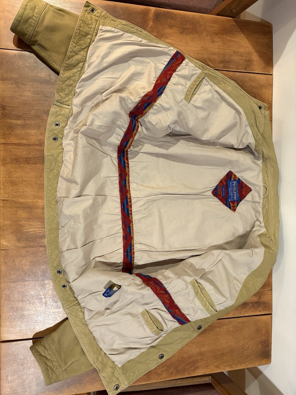 Pendleton Buffalo leather Jacket Size Medium - image 3