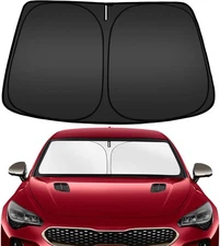 Windshield Sun Shade for 2018-2023, Custom Fit Foldable Front Window Sunshade Su